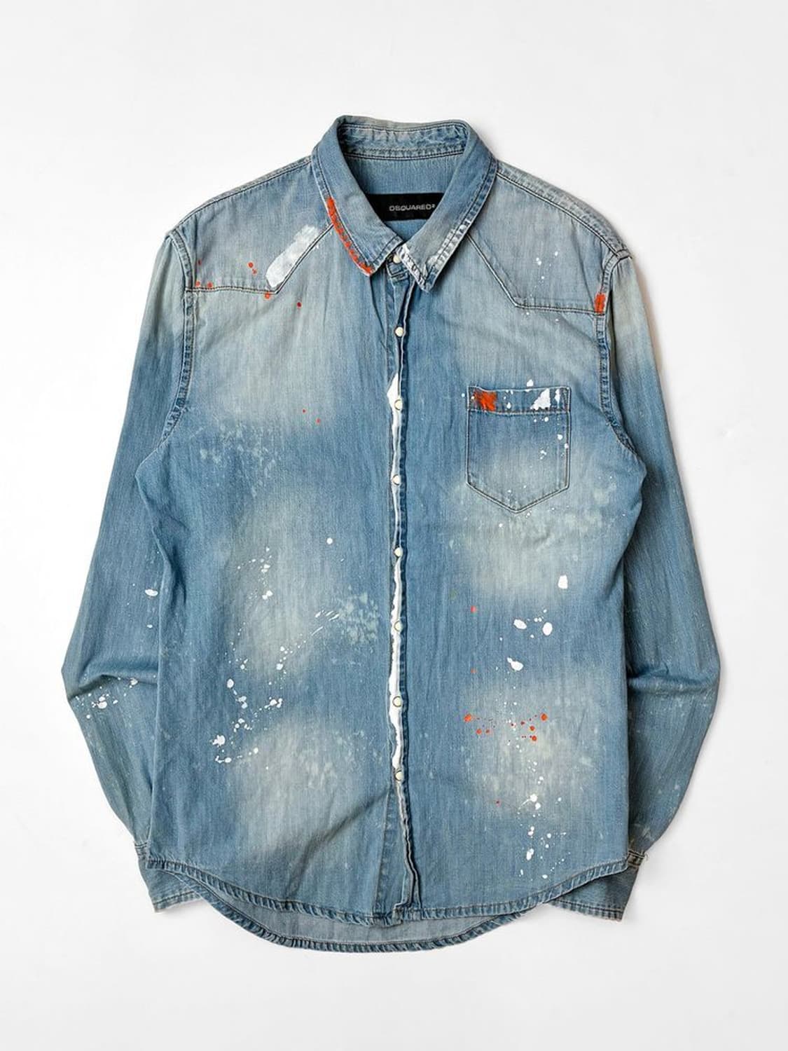디스퀘어드2 00s 페인팅 데님 웨스턴 셔츠 PN5190 상품이미지1