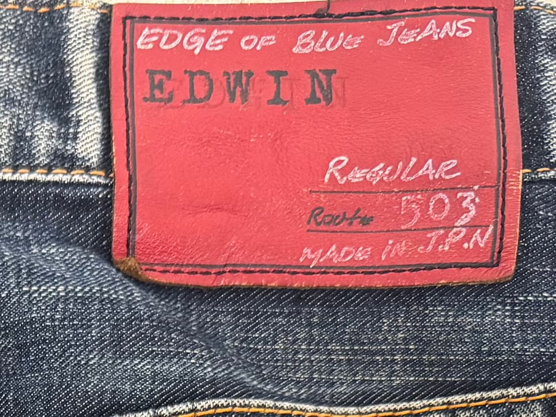 •EDWIN EG503 빈티지 워싱 데님 팬츠 (32×33) 상품이미지5