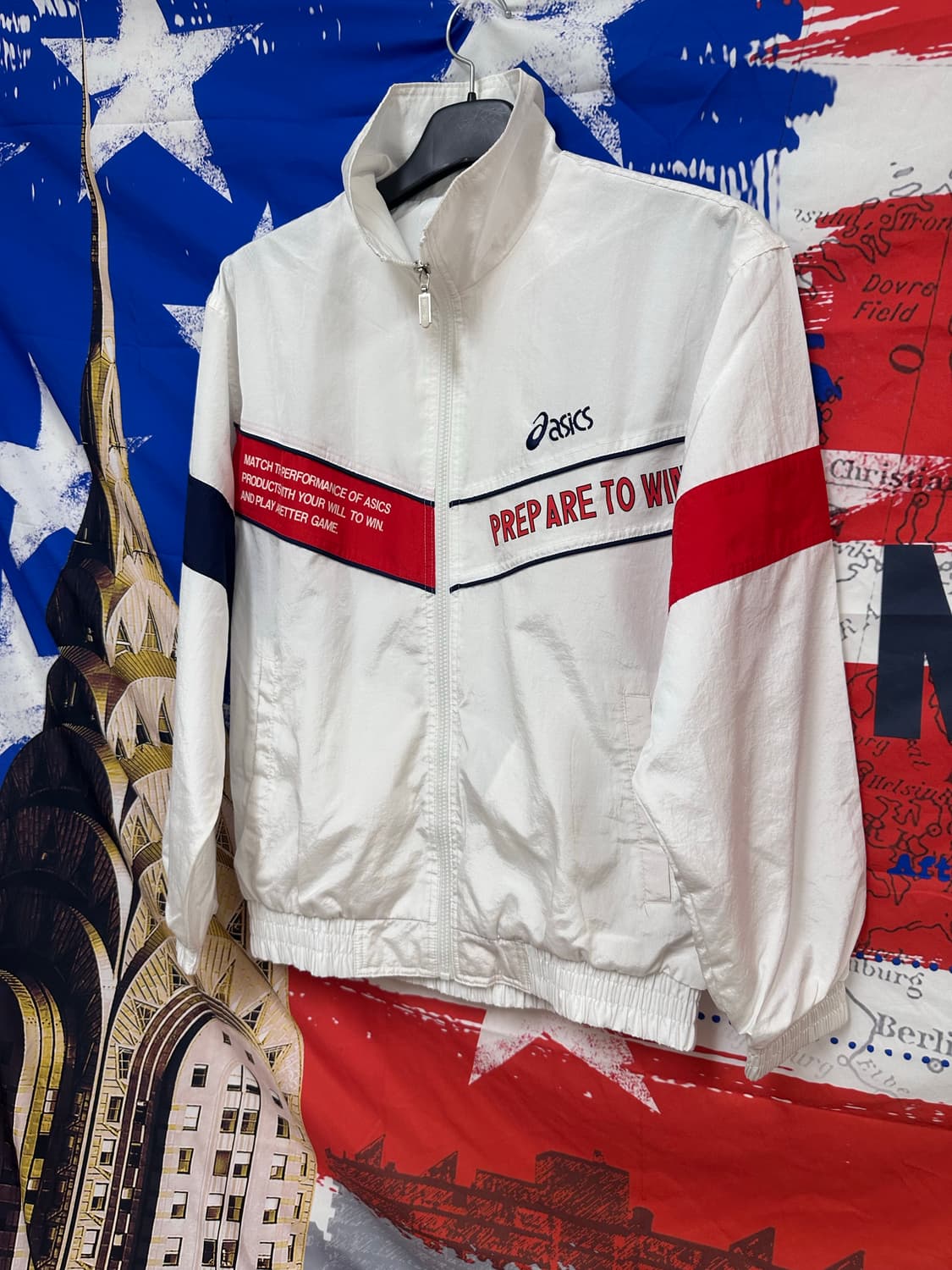 s급 올드스쿨 아식스 오버핏 바람막이 M95 상품이미지2