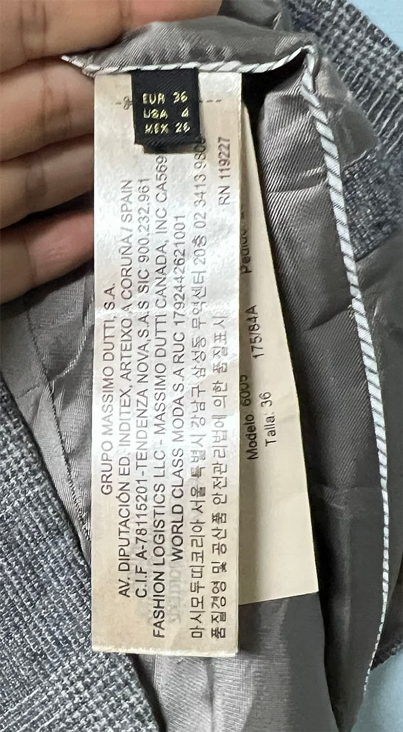 마시모두띠 여자 체크 울자켓 블레이저 춘추 비스코스 S 90 55  상품이미지4