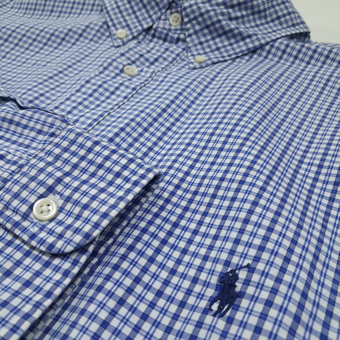 CL254 2XLT 폴로 00s 코튼 스몰 타탄체크 버튼다운 셔츠 남방 상품이미지4