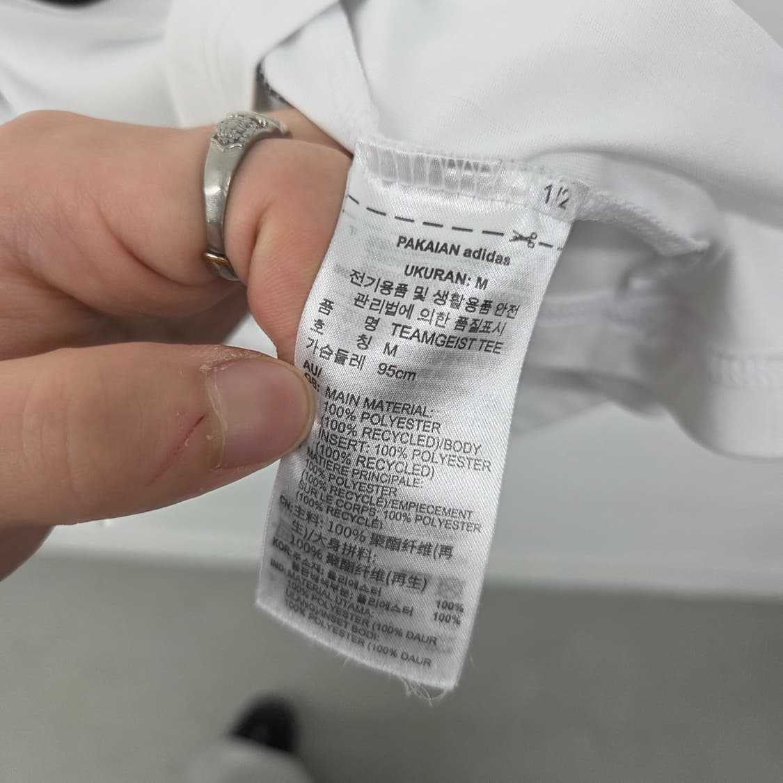 아디다스 삼선 반팔 티셔츠 화이트 남m 상품이미지6