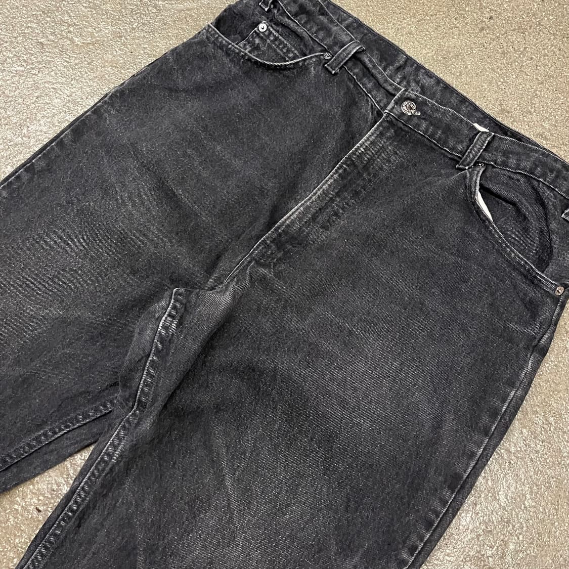 90s USA 리바이스550 오렌지탭 블랙진 (37“) 상품이미지6