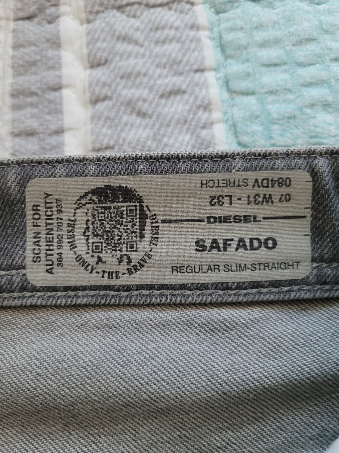 디젤 Diesel safado 084DV 사파도 데미지리페어 그레이워싱진 상품이미지6