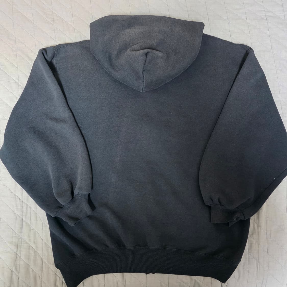 [XL] 90s 빈티지 러셀 애슬레틱 후드집업 블랙 ver. 하드페이드 상품이미지5