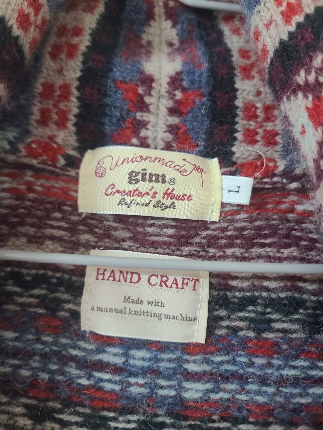 페어아일 울 가디건 L 상품이미지3