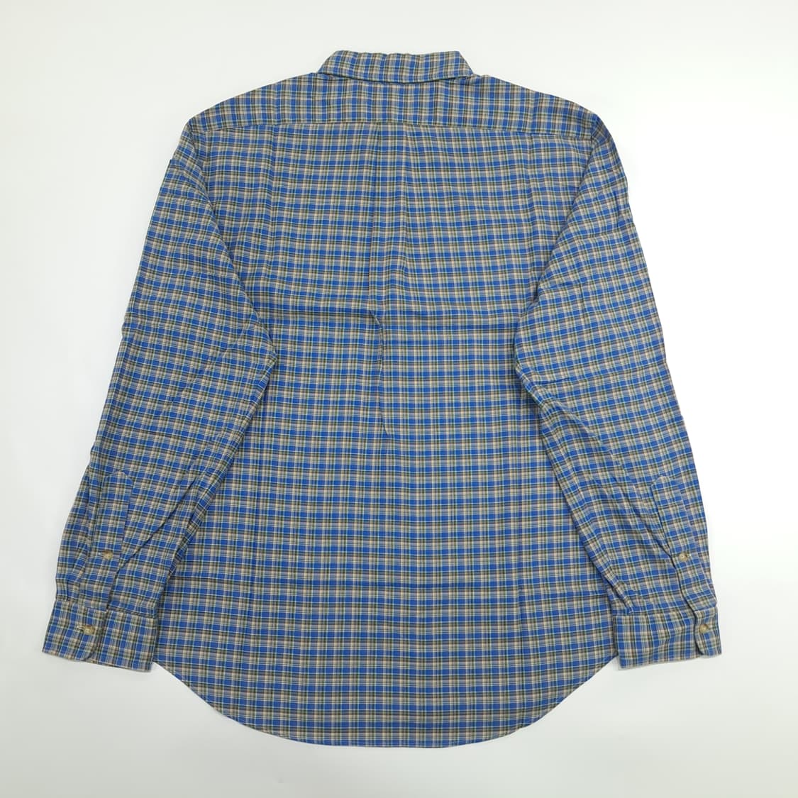 Co897 XL 폴로 랄프로렌 블루옐로우 스몰체크 긴팔 셔츠 남방 상품이미지8