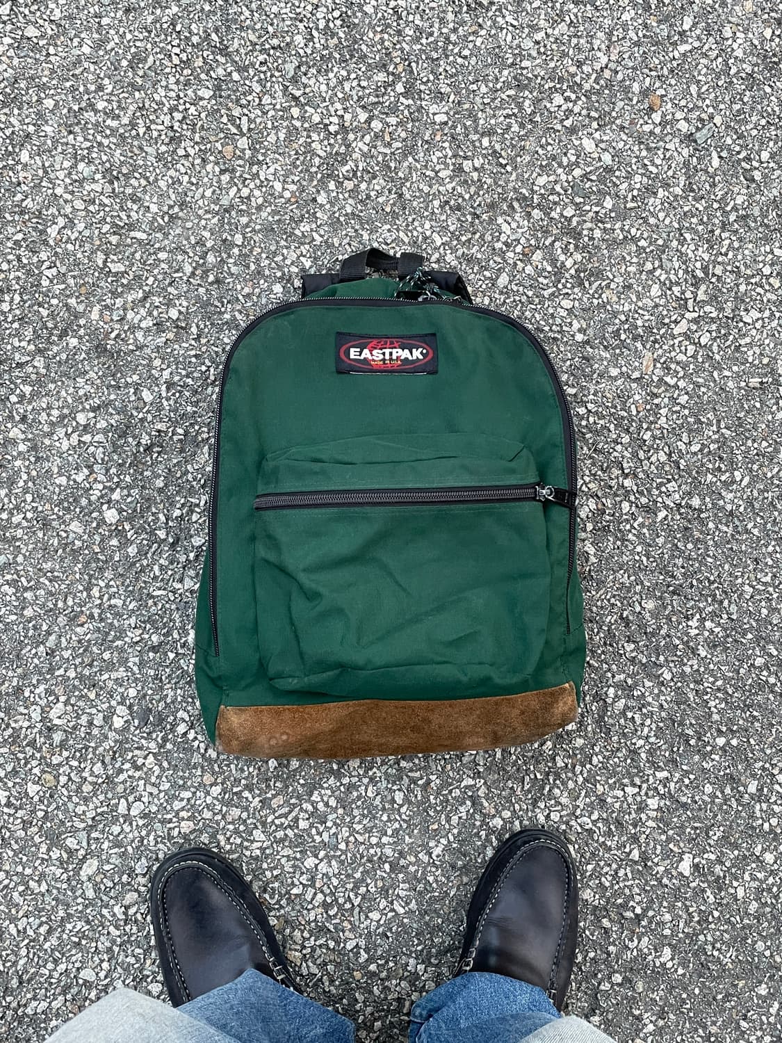 90s Eastpak Leater Bottom Backapack 상품이미지1