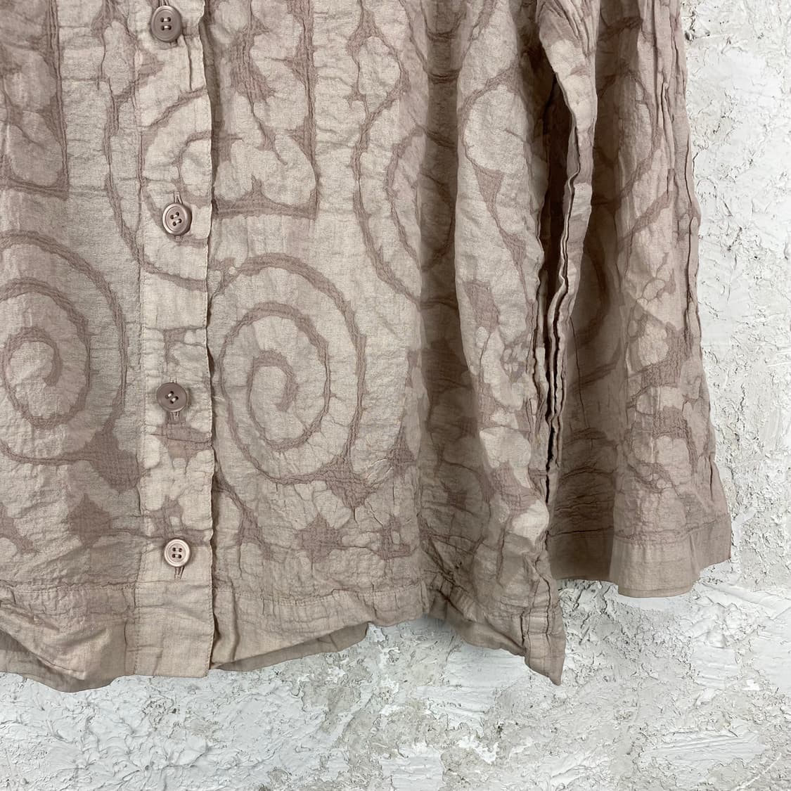 me 이세이 미야케 타이푼 패턴 링클 블라우스 상품이미지3