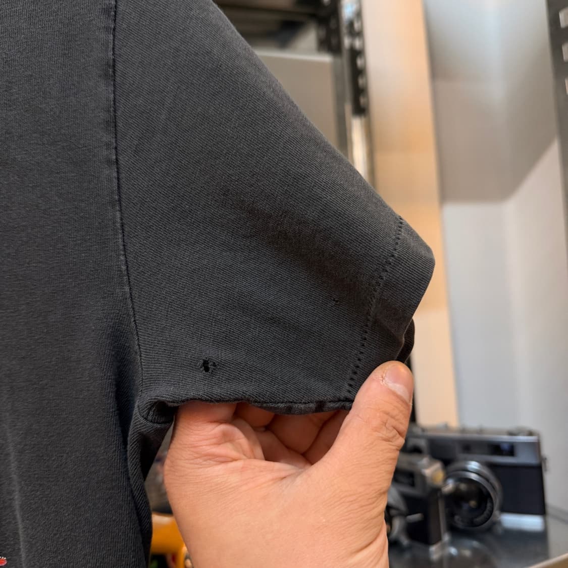 90S 미국빈티지 페이딩 개구리 티셔츠 싱글스티치 S 상품이미지3