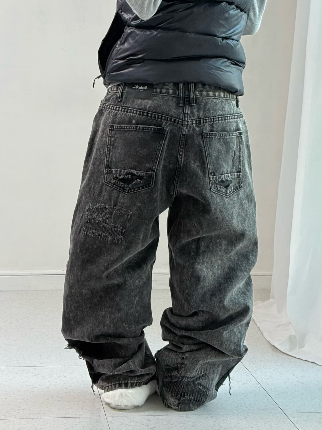 스모크 라이즈 데미지 데님팬츠 상품이미지4