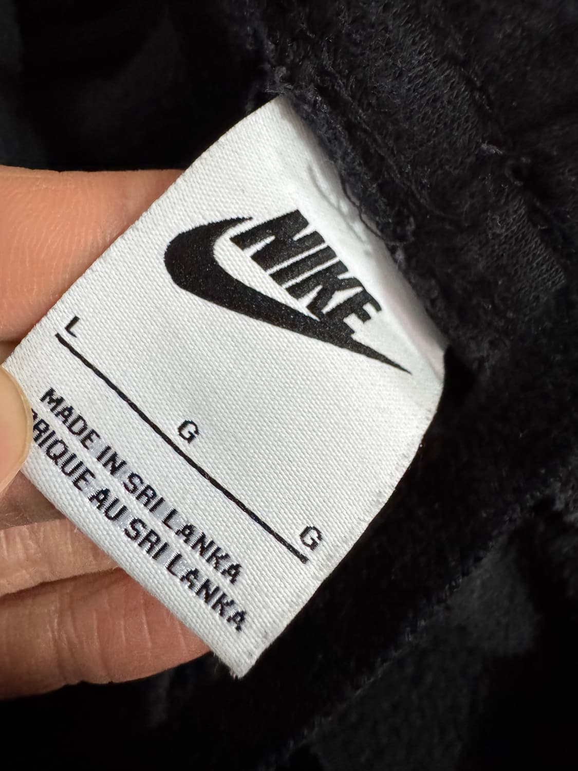 나이키 Nike 21년도 스우시 밴딩 기모 트레이닝 바지 L 블랙 상품이미지5