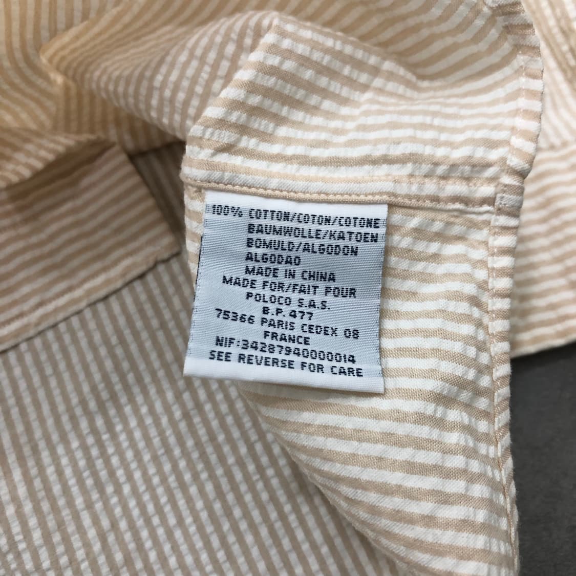 폴로 랄프로렌 시어서커 스트라이프 blake 셔츠 L 상품이미지3