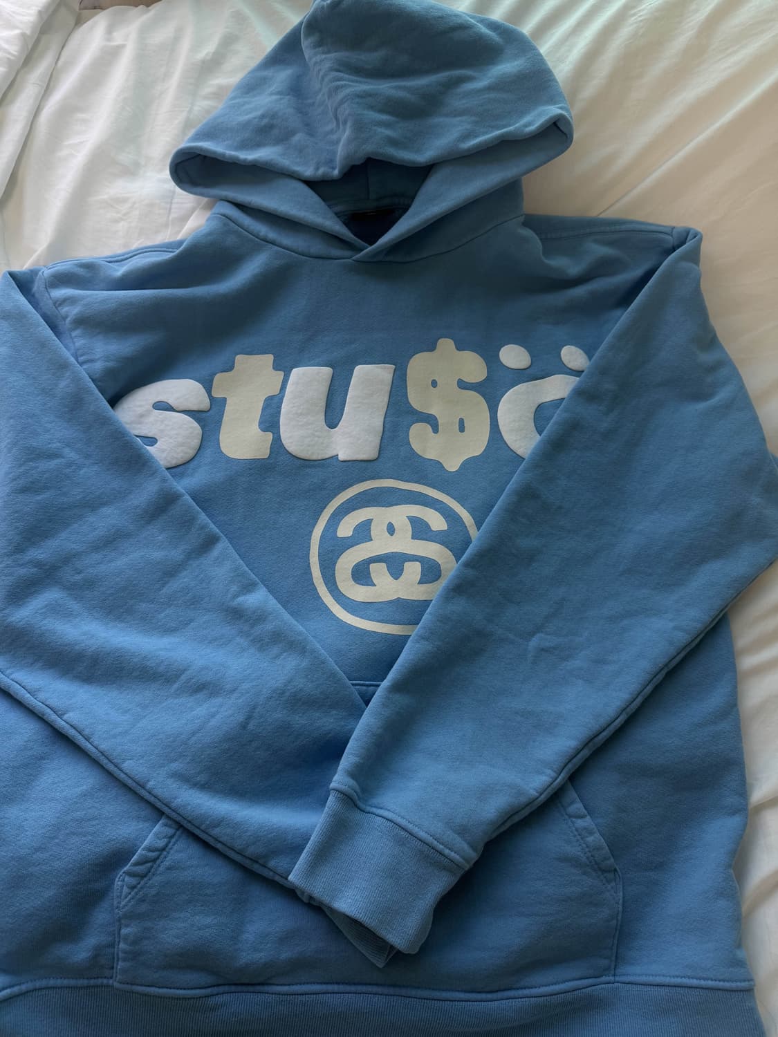 스투시 x CPFM 8볼 피그먼트 다이드 후드 블루 상품이미지1