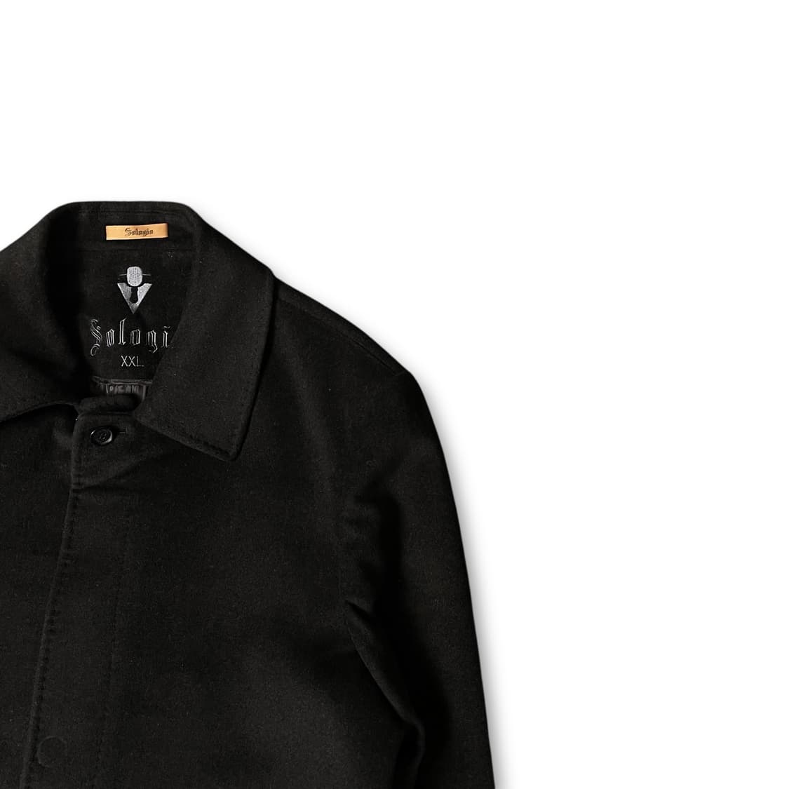 소로지오 블랙 히든버튼 캐시미어 코트 2XL 상품이미지2