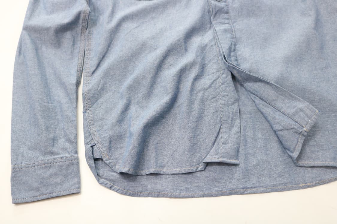 MAGIC MOMENT 레트로 샴브레이 후디 워크 셔츠 상품이미지6