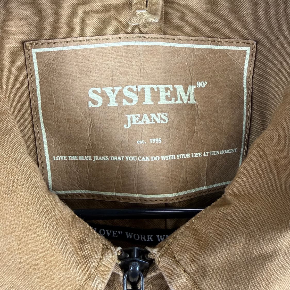 (무료배송)160) 시스템 믹스매치레이어 오버 데님자켓 브라운 상품이미지3