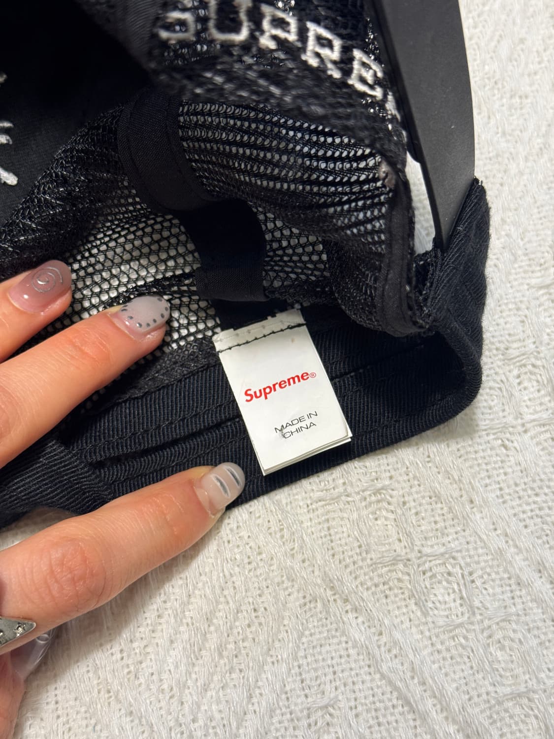 슈프림 리퍼 메쉬 백 6-패널 블랙 - 25SS 상품이미지4