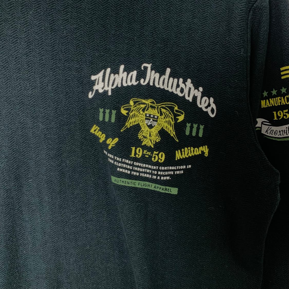 알파인더스트리 빅로고 와플 슬리브 니트 상품이미지5