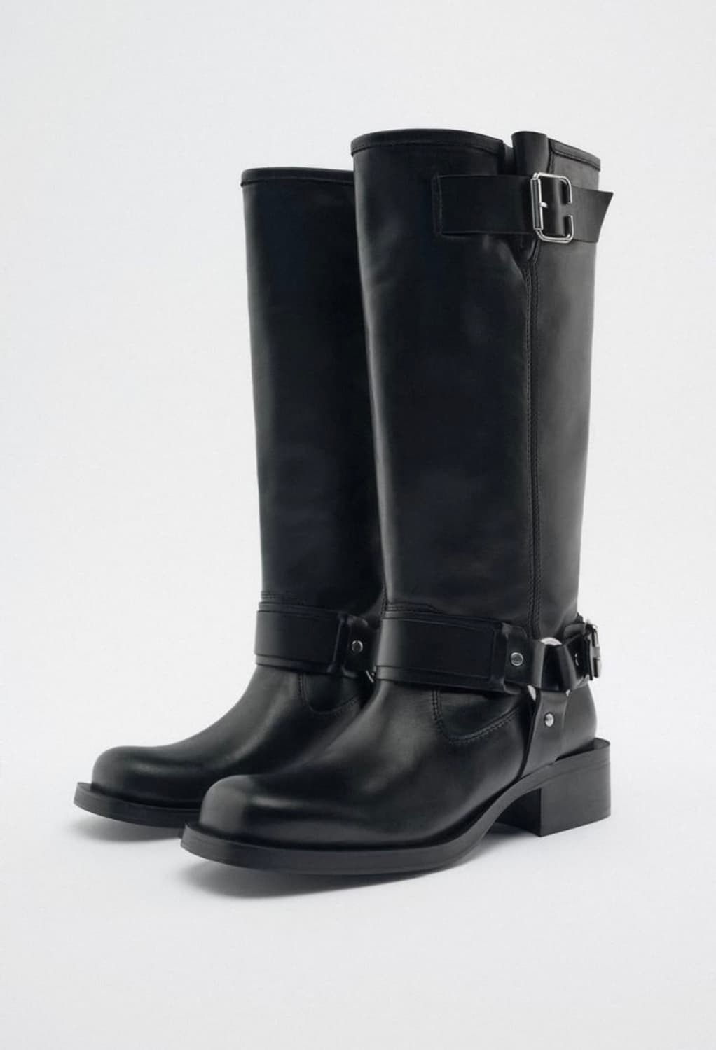 자라 버클 레더 바이커 롱 부츠 상품이미지3