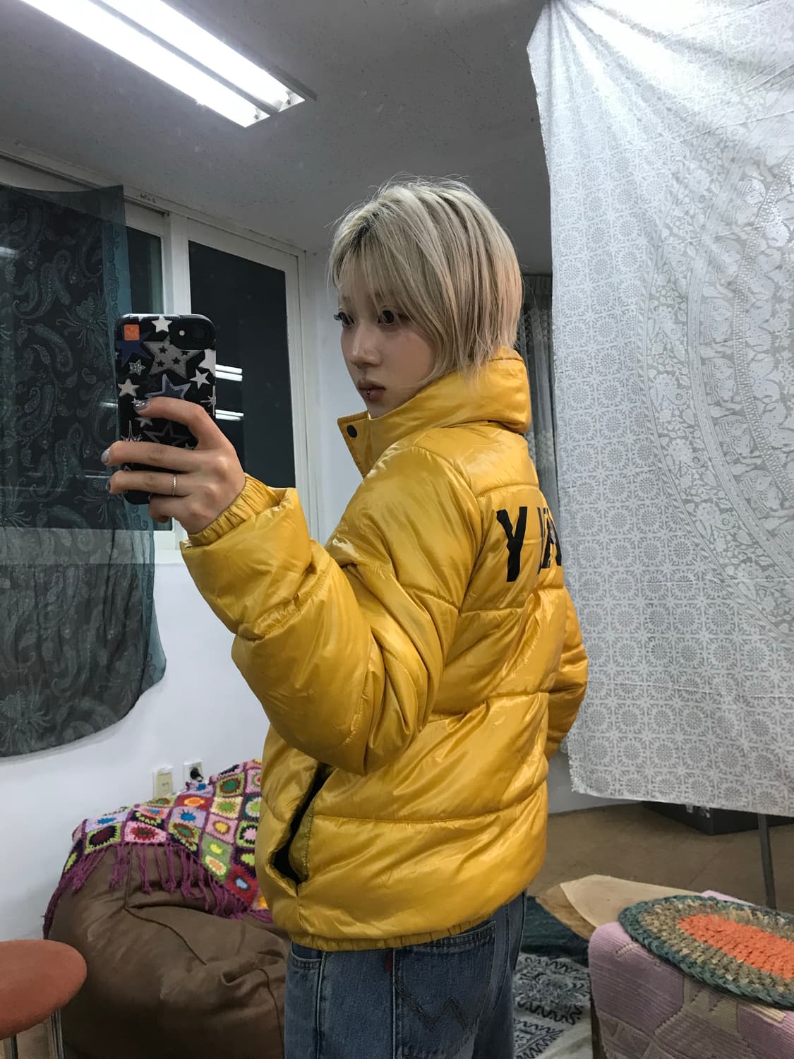 DKNY 백프린팅 숏패딩 상품이미지2