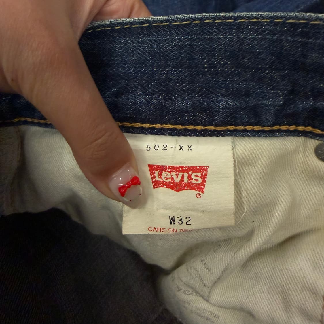 [정품/32X36] 리바이스 빅E 502 셀비지 일본판 복각 데님 팬츠 상품이미지4