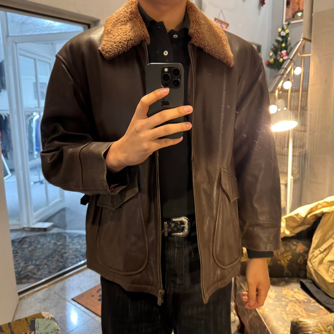 CAPACCI 빈티지 카우하이드 소가죽 레더자켓 상품이미지3