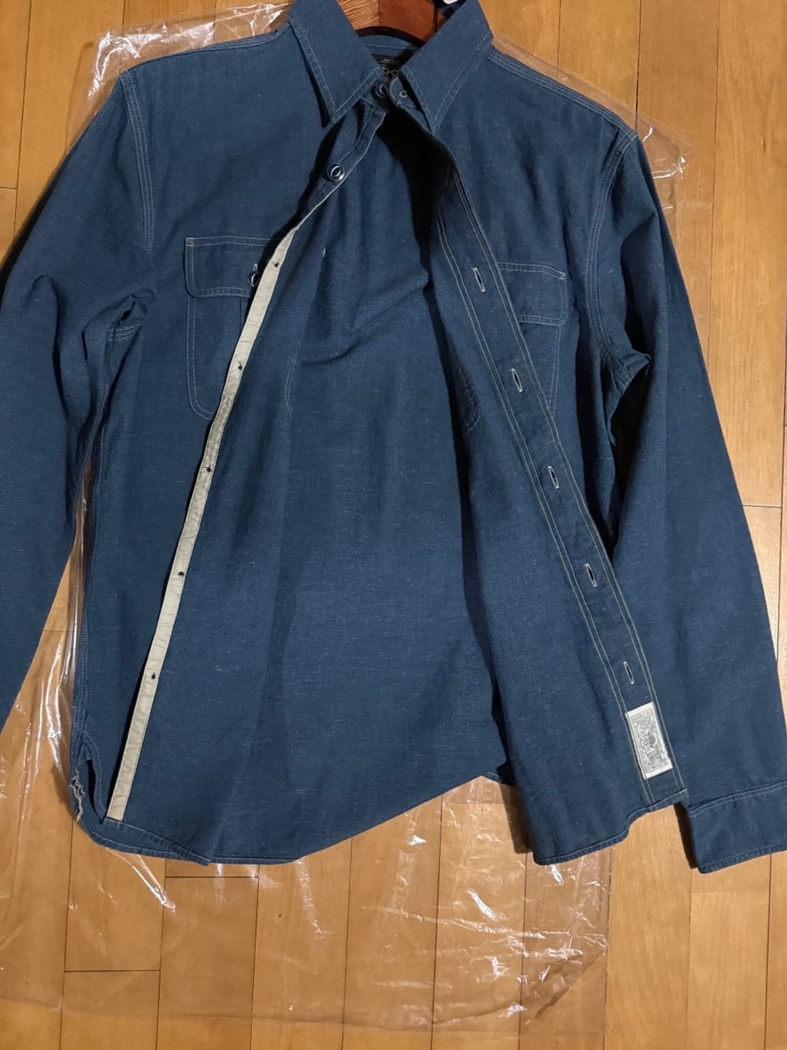 RRL 인디고 샴브레이 워크 셔츠 상품이미지3