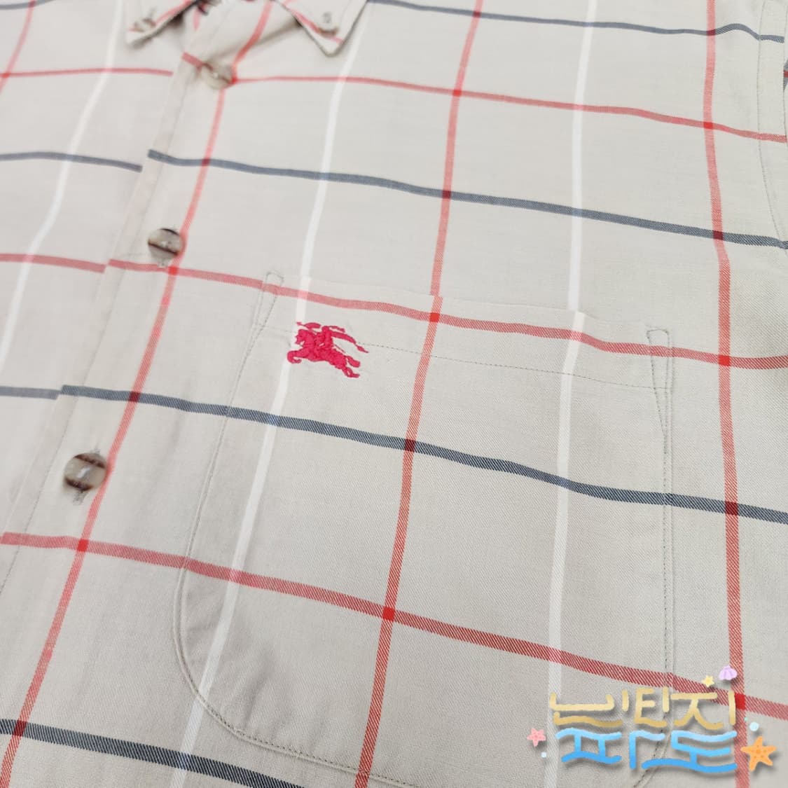 100 90s 버버리 미국제 체크셔츠 상품이미지4