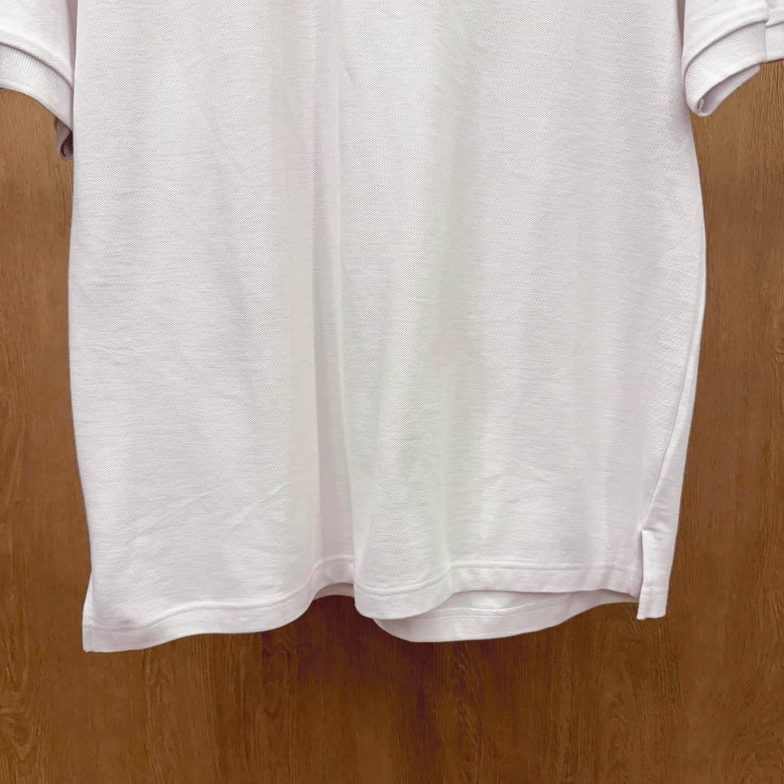 꾸레쥬 옴므 반팔 PK 티셔츠 파리 로고 자수 디테일 화이트 상품이미지5