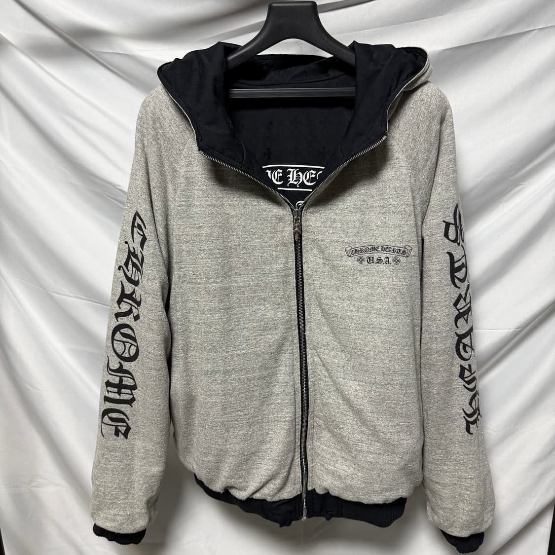 [S+급/L] 크롬하츠 GED 리버서블 후드 블루종 봄버자켓 상품이미지5