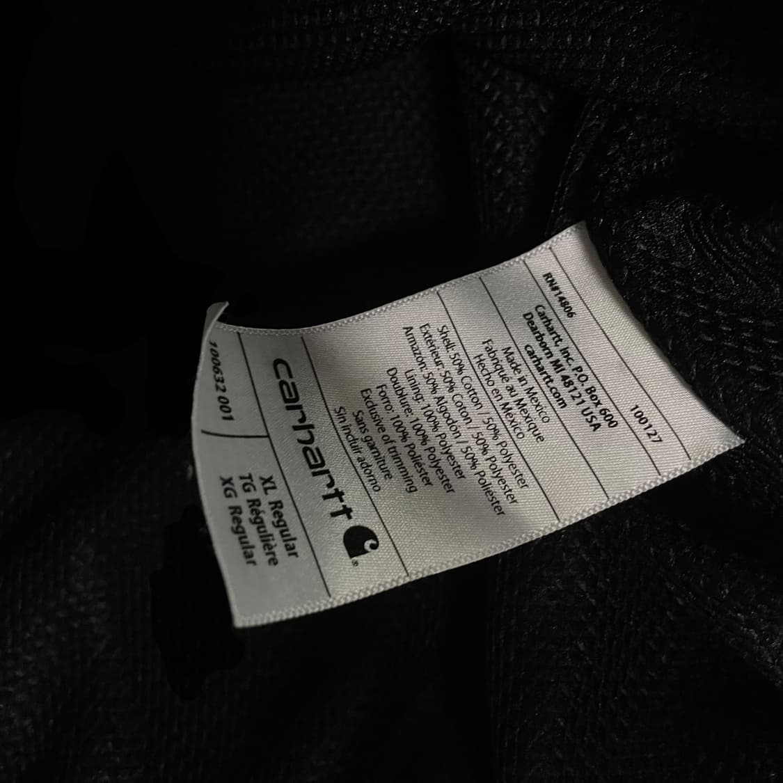 칼하트 Carhartt 레인디펜더 써멀 후드집업 블랙 상품이미지5