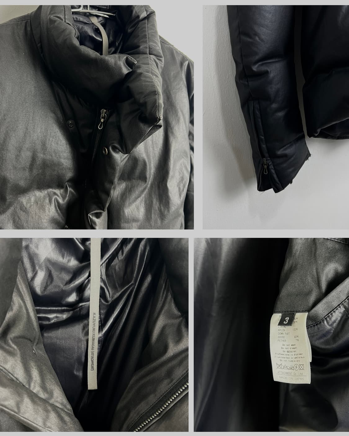 Kazuyuki Kumagai Attachment 코팅 다운 자켓 상품이미지9
