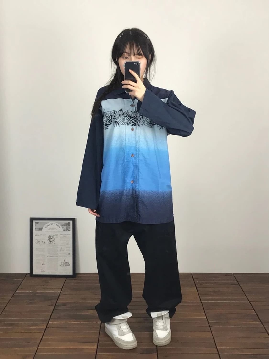 Budweiser Blue Tribal Shirt 상품이미지1