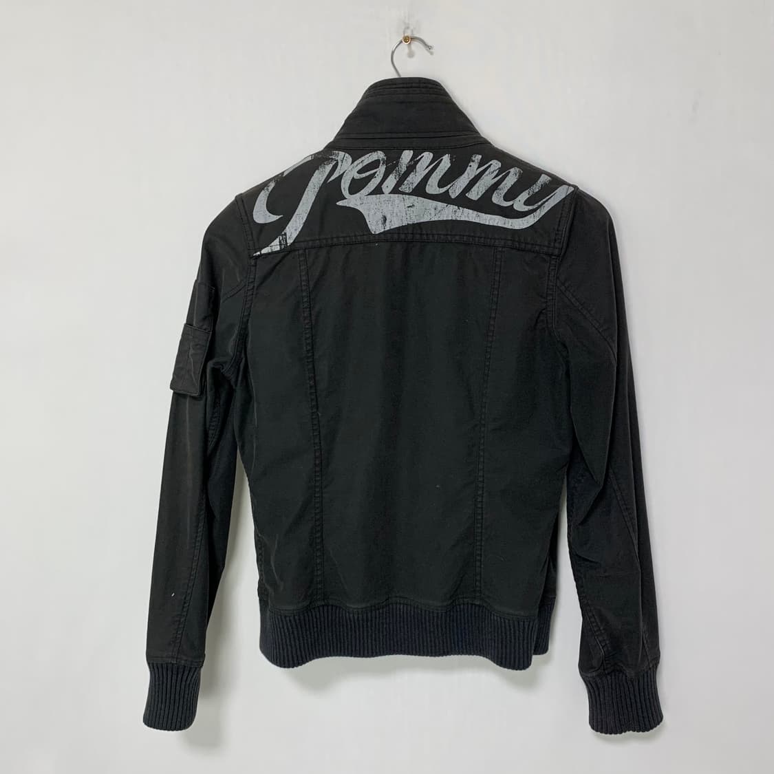타미힐피거 빈티지 프린팅 00s 야상 밀리터리 포켓 봄버자켓 차콜 상품이미지6