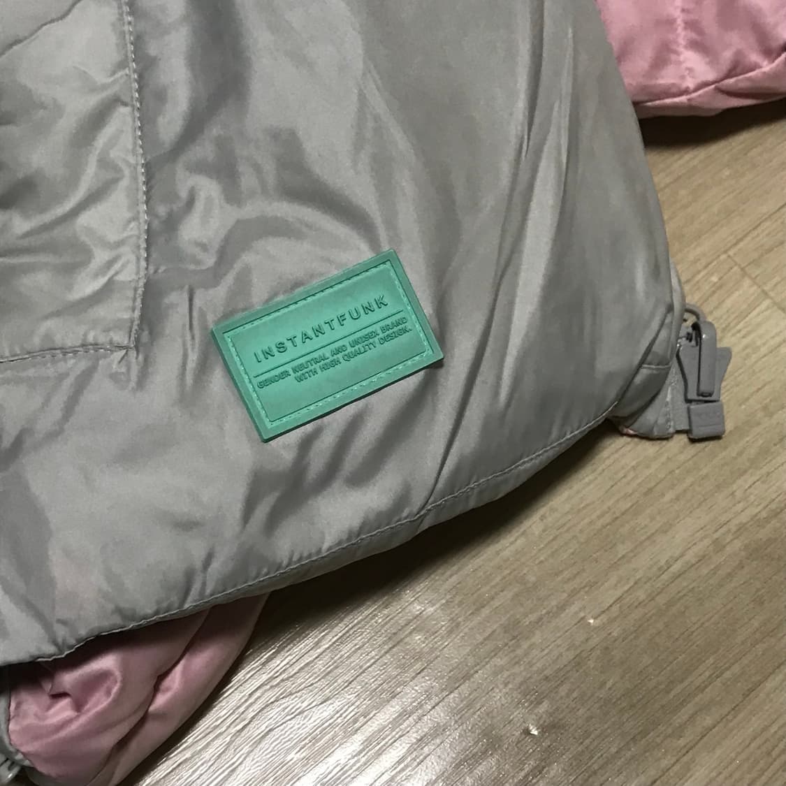 인스턴트펑크 리버시블 구스 다운 핑크 그레이 패딩 상품이미지6