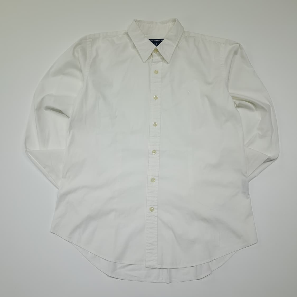 CK097 XL 폴로 90s 홍콩판 엘라스틴 화이트 슬림핏 셔츠 남방 상품이미지1