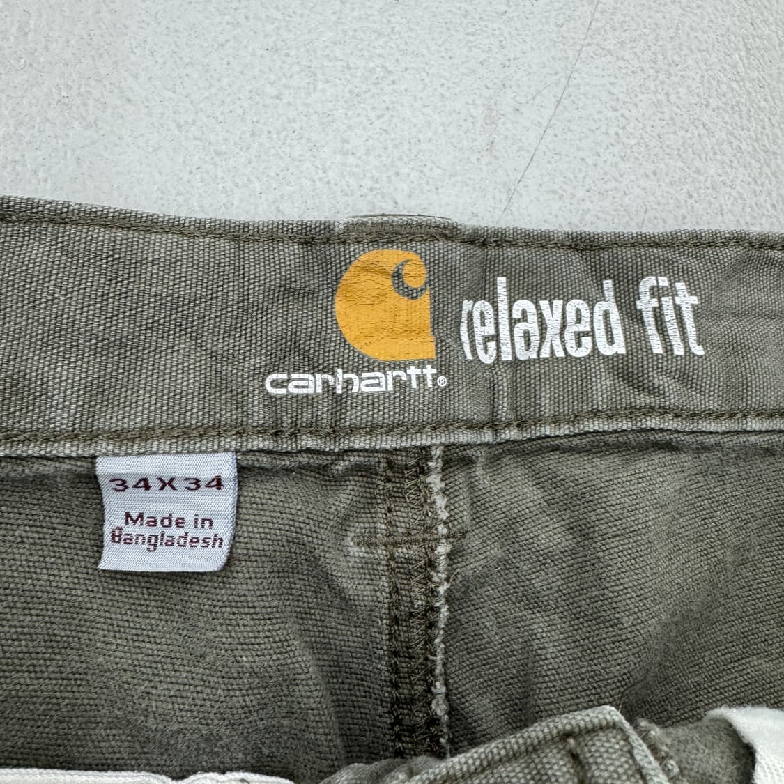 칼하트 OG 더블니 모스그린 워크팬츠 상품이미지8