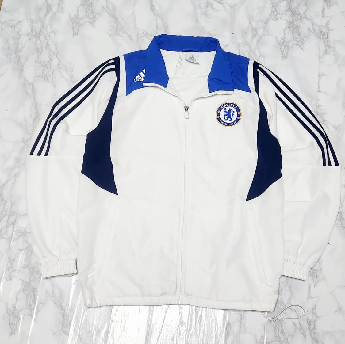 아디다스 첼시 07-08 삼성 바람막이 흰 파 자켓  상품이미지4