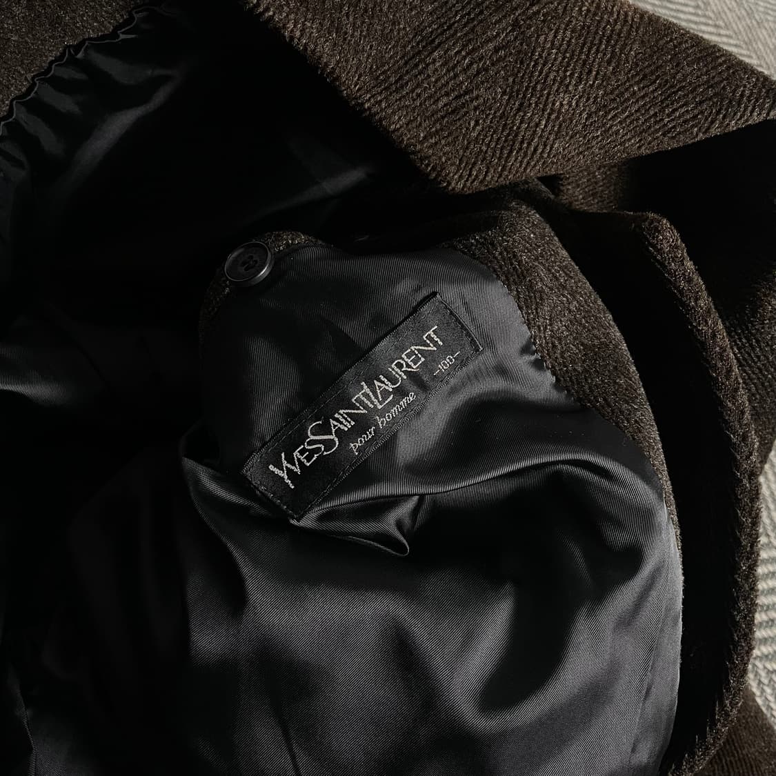 90s 입생로랑 자수로고 울 혼방 앙고라 하프 발마칸 코트y 3621 상품이미지6