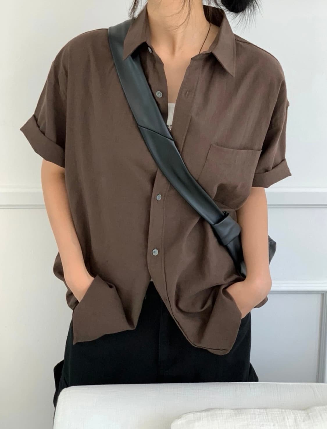 피넛데이즈 스테디 린넨 하프 남방 상품이미지5