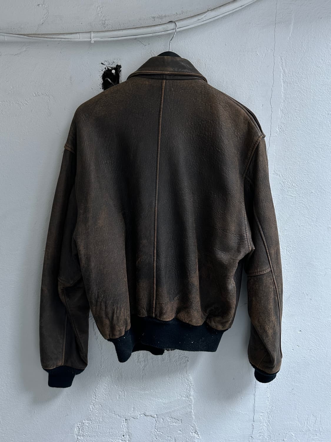 80's USA Made 아비렉스 A2 레더 봄버 자켓 상품이미지4