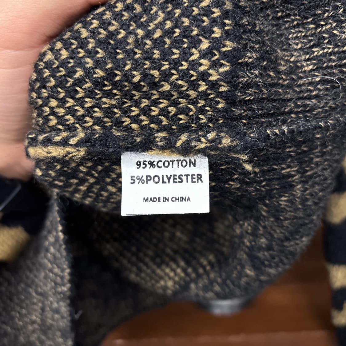 90s 빈티지 디스토션 지브라 자카드패턴 스웨터 N156 상품이미지5