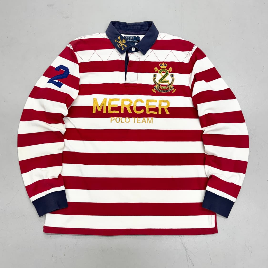 폴로 PK 럭비 단가라 스트라이프 카라 긴팔 티셔츠 상품이미지2