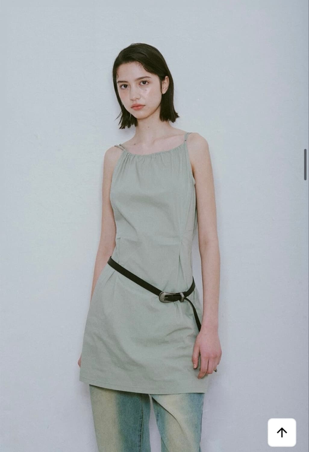 레이브 넥셔링 원피스 카키 s 상품이미지2