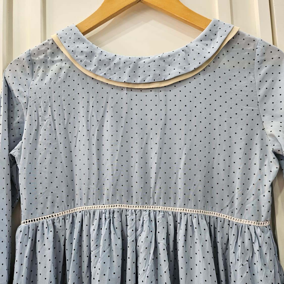도트 세일러카라 원피스 상품이미지6
