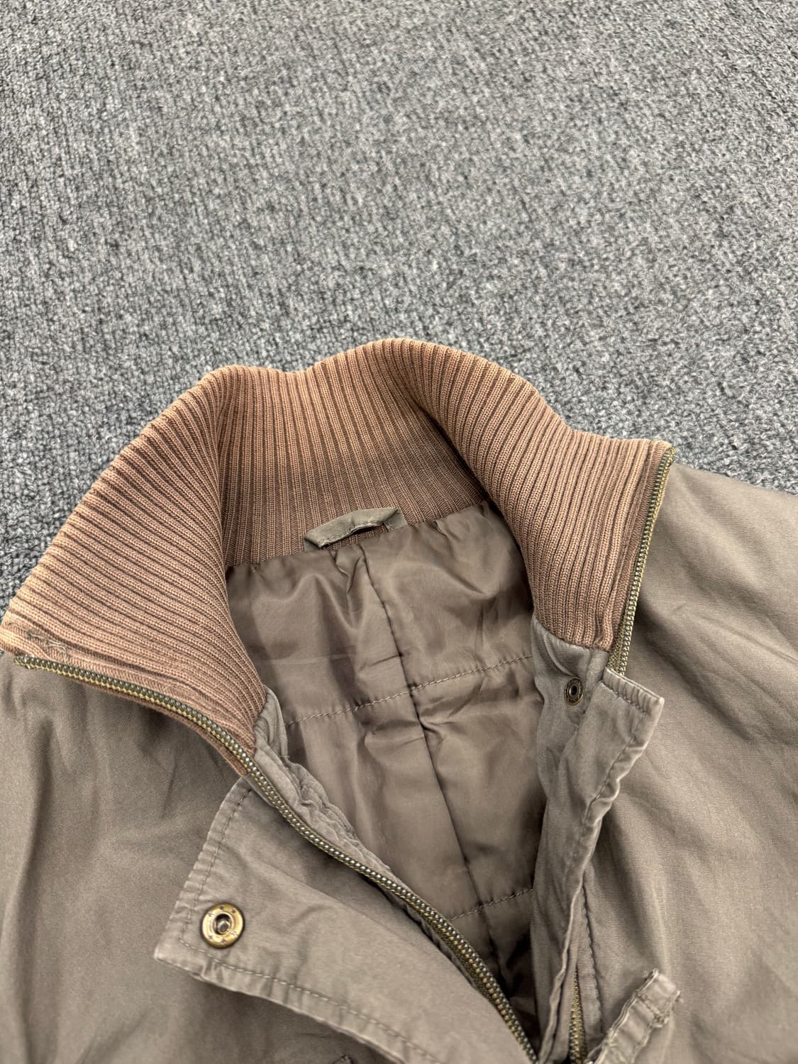 M)Japanese vintage Sunlucas 올리브 니트 봄버자켓 상품이미지4