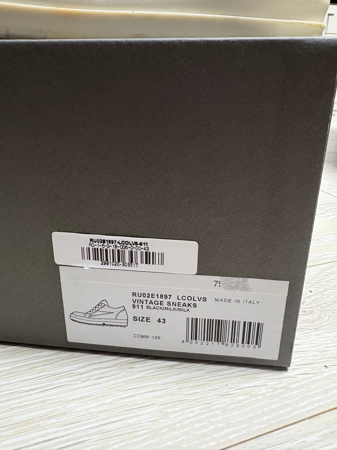 릭오웬스 반스 레더 풀박 43사이즈 상품이미지7