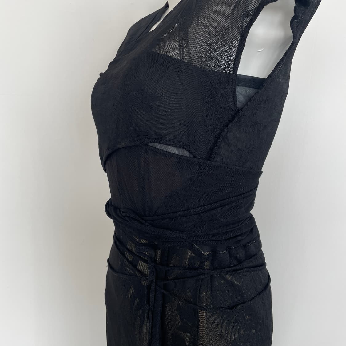 겐조 메시 랩 아일렛 레이어드 드레스 원피스 상품이미지3