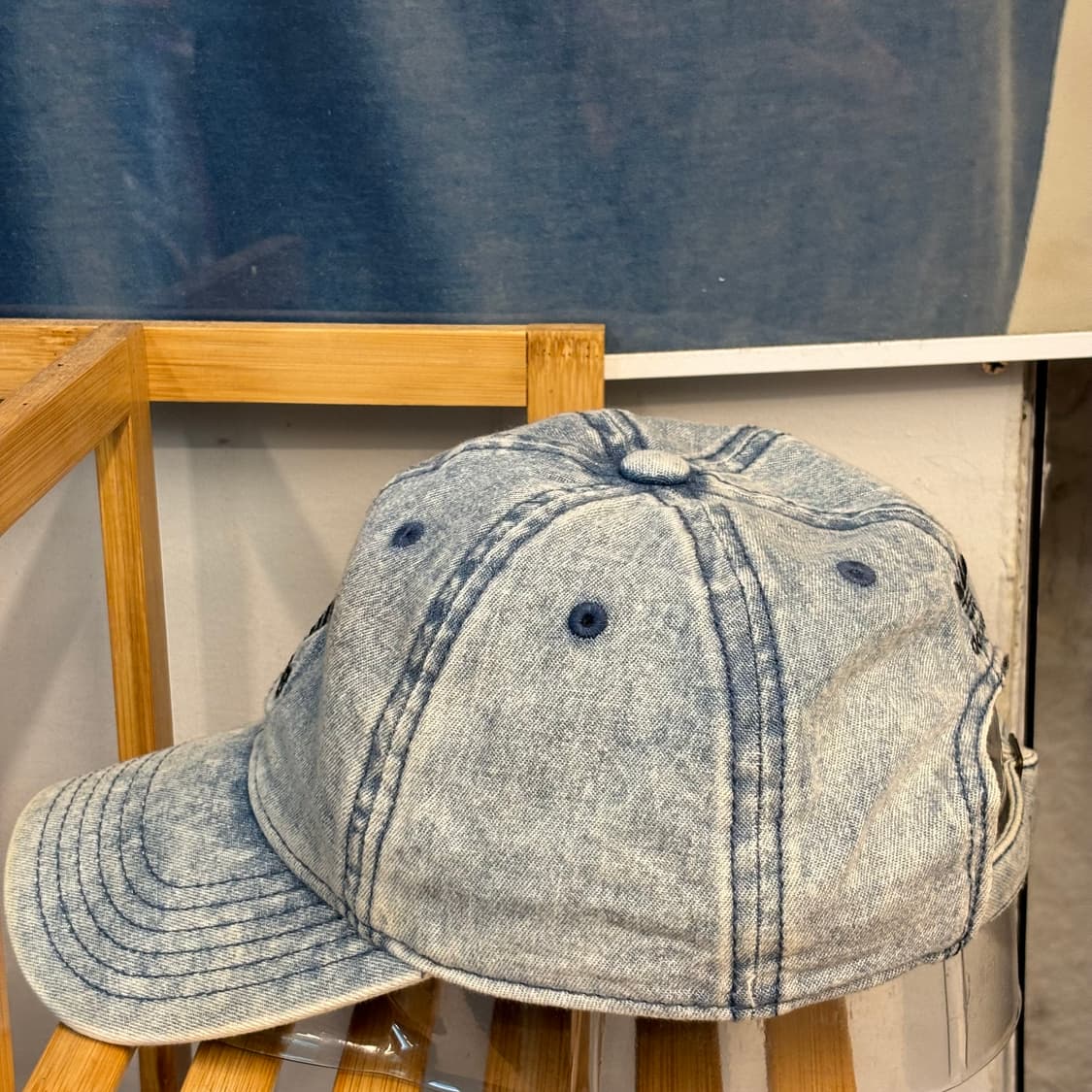 아디다스 데님 워싱 스티치 볼캡 OS 상품이미지3